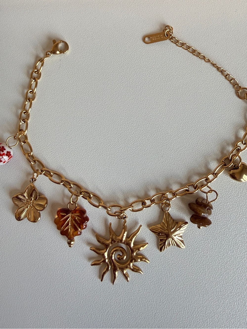 Gold-Tone Sun & Nature Charm Bracelet - Women's Fashion Jewelry